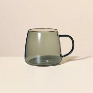 Hearth & Hand Magnolia 15oz Tinted Glass Mug Smoky Gray